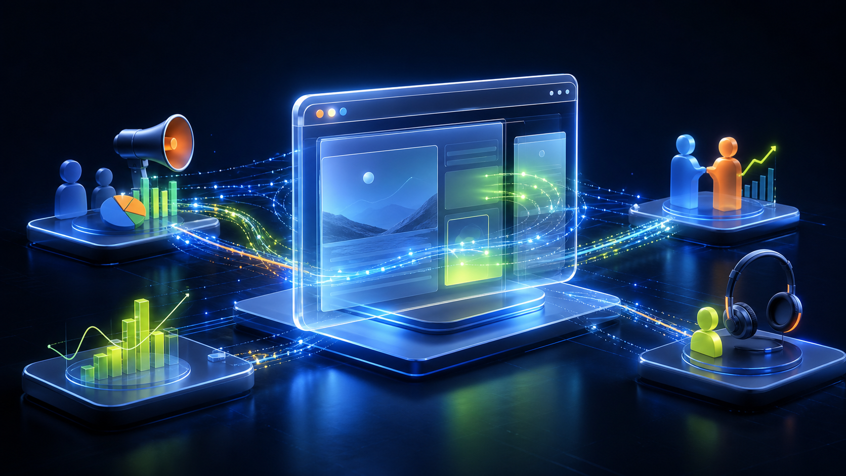 A connected website working as a business system